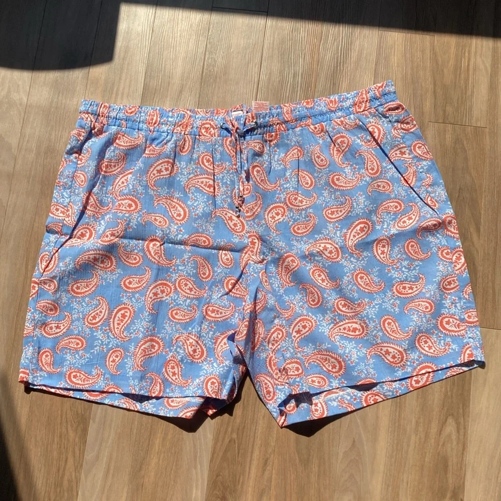 Hearts of Palm short paisley floral print pull on short cotton casual boho 3X